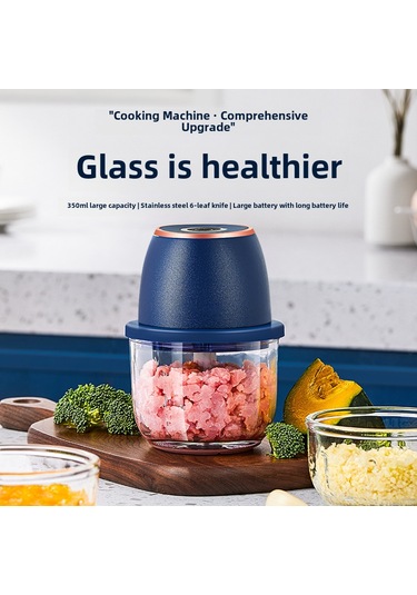 Shineyee Ev Kullanıma Multifonksiyon Elektrikli Sarımsak/et Çırpıcı - 300ml Beyaz Pp Kase Ve 4 Bladed İyileştirilmiş Bıçak Diğer