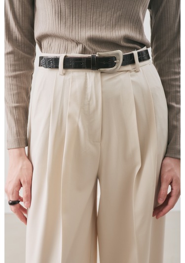 Classıc Pileli Pantolon Bej Bej