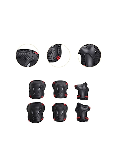 Suntek Koruyucu Dişli Seti Bisiklet Rahat Taşınabilir Dış El Kırmızı Kırmızı