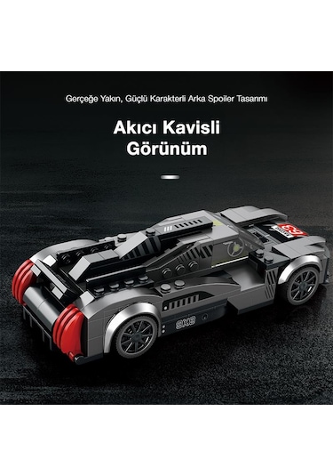 Reobrix Technic 793 Peugeot 9x8 Spor Araba Yaratıcı Yapı Blok Seti Building Blocks - 280 Parça