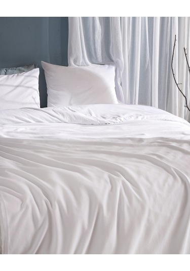 Madame Coco Marly Tek Kişilik %100 Pamuk Penye Lastikli Nevresim Takımı - Beyaz 8684427198872 Beyaz