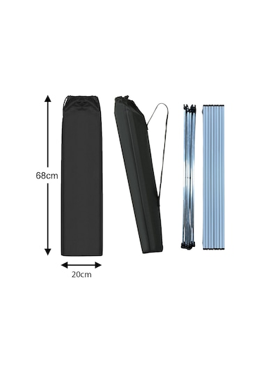 Yek Outdoor Portatif Alüminyum Katlanır Eko Kamp Masası Büyük 66x47x52cm Gri Gri