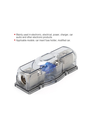 Konesam Araç Ses Sistemi Ve Karavan Modifikasyonu İçin Mini Anl Sigorta Tutucu 60a Dahili Sigorta - Dayanıklı Plastik Ve Metal