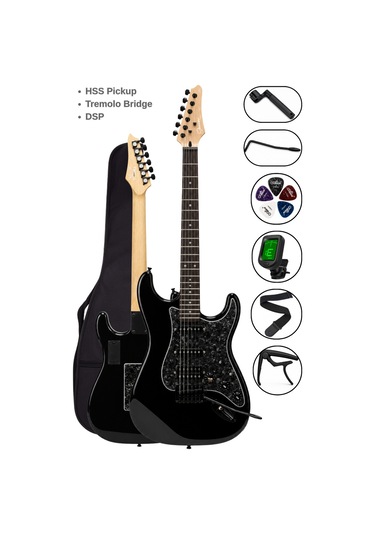 Torres Guson Std-20bk Siyah Dsp Elektro Gitar Hss Tremolo Distortion Efektli - 8697014034052