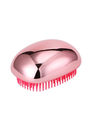Moveevo Galvanik Renkli Saç Tarağı Uzun Ve Kısa Dişler Dönüşümlü Anti-statik Masajlı Profesyonel Tarak Mini Taşınabilir Gül Altın