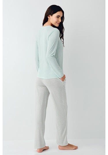 Pierre Cardin Kadın Yeşil Pijama Takımı Pc9050-s-v1 Yeşil