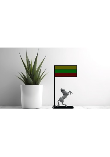 Litvanya Bayrağı Masa Dekoru 3d Baskı Vatansever Biblo