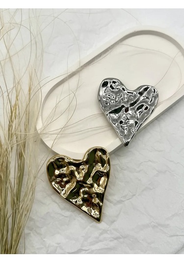 Best Price 34 Orijinal Broş Kalp Yırtık Metal 342231422 Altın Rengi