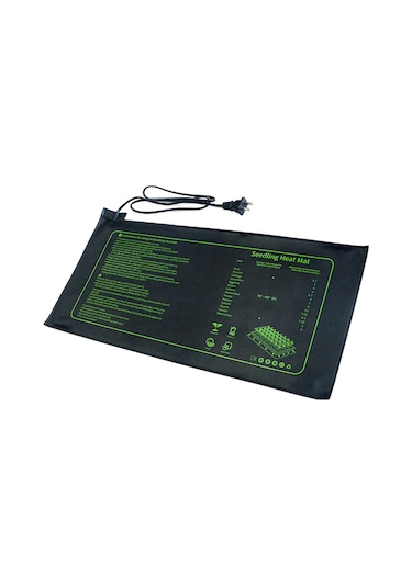 Jeehugo Fantezi Bitki Isıtıcı Matı - 25x53.5cm Sıcaklıklı Fide Çimlendirme, Su Geçirmez Pvc, 230v Euro Şarjı, Bitki Büyüme İçin Enerji Verimli Siyah
