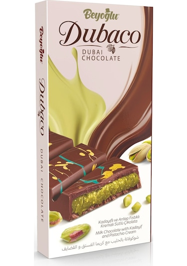 Beyoğlu Dubaco Çıtır Kadayıflı Ve Antep Fıstıklı Çikolata 95 G