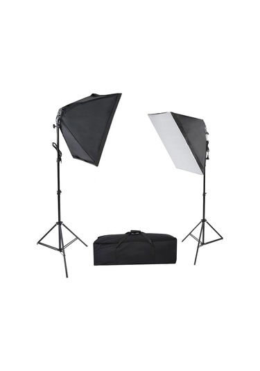 Deyatech 50 x 70 CM 5 Duylu 2'li Kit Softbox + 1.8 M x 2 Işık Ayağı + Çanta