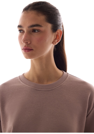 Penti Bej Bisiklet Yaka Regular Kesim Pamuklu Sweatshirt