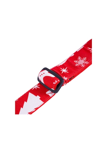 Wagon Straps Yılbaşı Temalı Gitar Askısı - Kırmızı/beyaz