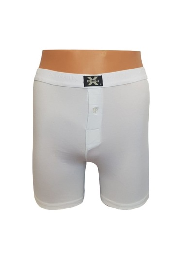 X-Man 704 Erkek 3 Adet Düz Renk Düğmeli Stretch Boxer