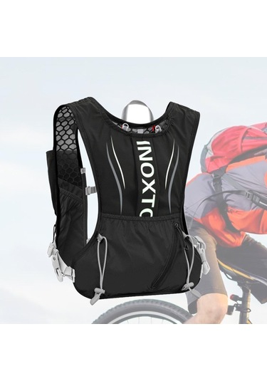 Suntek Hidrasyon Paketi Yeleği, Ayarlanabilir Koşu Takımı Siyah