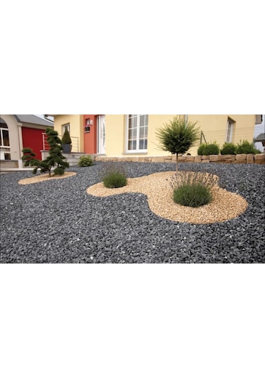 Siyah Dolomit Taşı 3 KG 4-6 CM Bahçe Taşı Siyah Bazalt Taşı