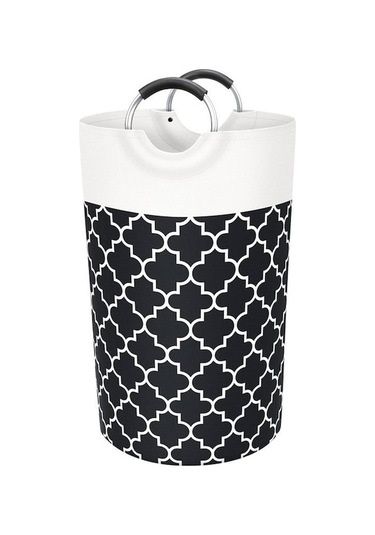 Novahub Siyah Çamaşır Sepeti 82l Katlanır Kumaş Sepet, Katlanabilir Elbise Çantası, Çamaşır Kutusu Siyah Siyah