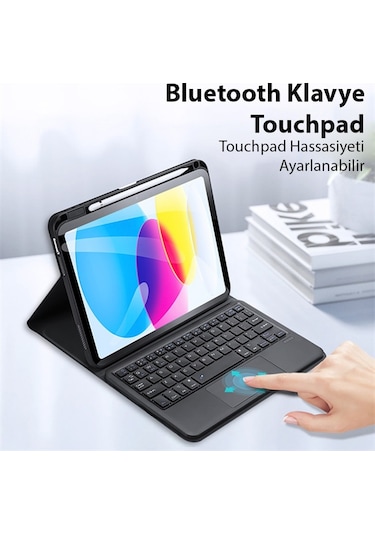 Dux Ducis iPad Uyumlu 10 2022 Tk Series Bluetooth Klavye Touchpad Kılıf