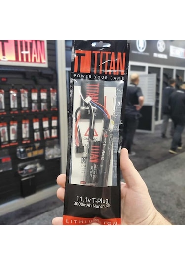 Titan 3000mah 11.1v Nunchuck T-plug Deans Airsoft Li Ion Pil - 1157