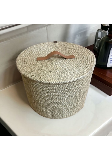 Hasır Sepet, Dekoratif Sepet, Çok Amaçlı Saklama Kutusu, Hasır Tuvalet Kağıdı Sepeti 001