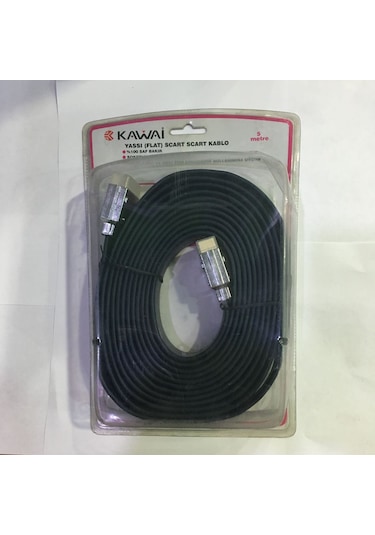 Kawai Yassı Flat Scart Scart Kablo 5 Metre