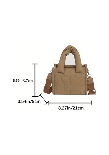 Elmpaly Siyah Hafif Polyester Quilted Desenli Çok Bölmeli Sırt Çantası Kadın Günlük Seyahat El Çantası Siyah