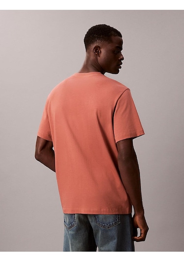 Calvin Klein Erkek 20s Calvin T-shirt-12868 Turuncu