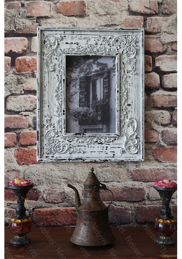 Neiwel Vintage Cua Resim Ve Ayna Çerçevesi Beyaz