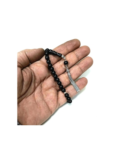 Gümüş Püsküllü Mini Gürcistan Oltu Tesbih 7 Mm