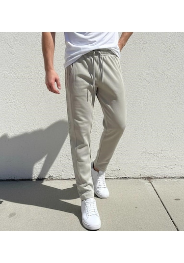 Plus Scorpion Erkek Slim Fit Pamuklu Eşofman Altı Gri