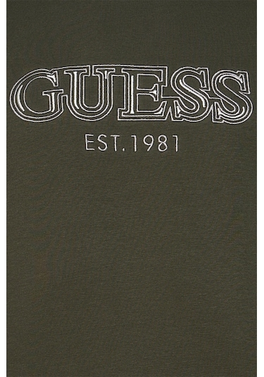 Guess Fleece Erkek Yeşil Sweatshirt M5bq08k9z21-a81u Yeşil