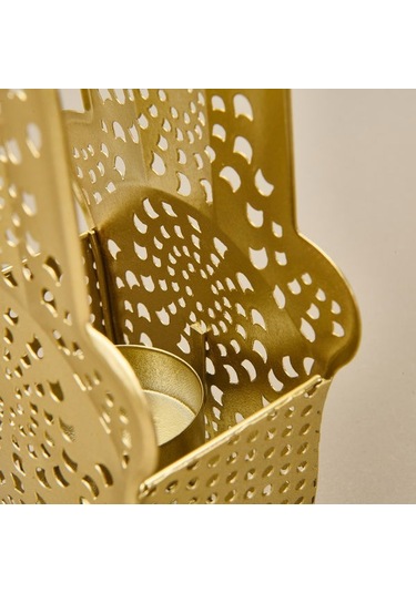 Kpm Etnik Metal Mumluk - Gold - 10 Cm ALTIN