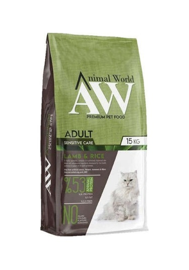 Animal World Kuzu Etli Yetişkin Kedi Maması 15 Kg