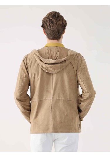 Dufy Bej Erkek Regular Fit Düz Kapüşonlu Mont - 96319-bej Bej