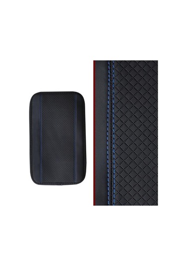 Evrensel Araba Kol Dayama Oto Merkezi Koruyucu Örtü Kutusu Konsol Yumuşak Yastık Mat Dayanıklı Suni Deri C