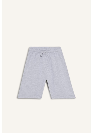 Defacto Kız Çocuk Relax Fit Beli Lastikli Basic Düz Şort D9058a825hsgr421 Gri