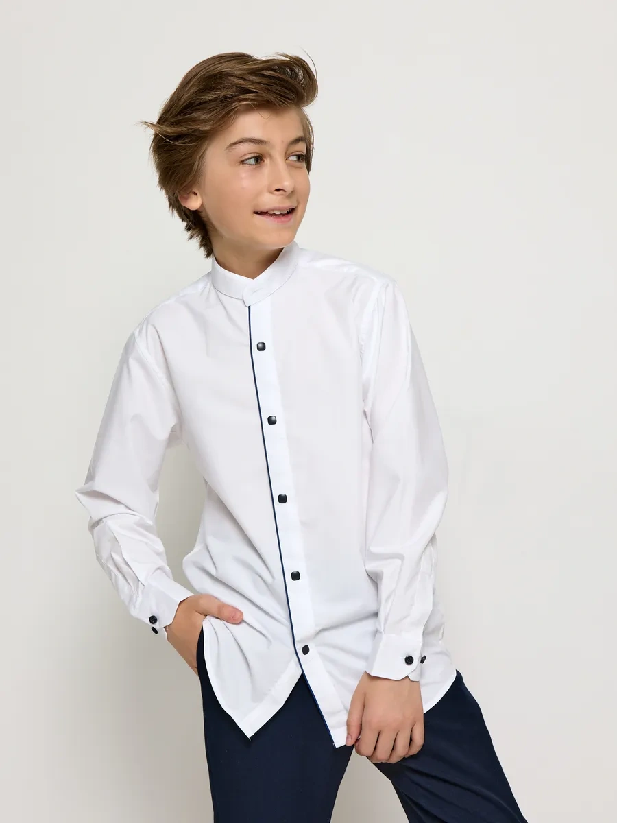 Felipe Rosso Uzun Kollu Düğmeli Okul Gömleği 455786198 Beyaz