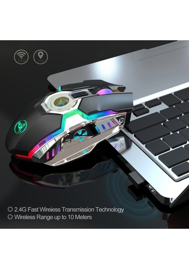 Novahub Hxsj T30 Kablosuz Rgb Oyun Faresi - 2400dpi, 2.4ghz, Şarj Edilebilir Pil, 10m Kablosuz Bağlantı 001