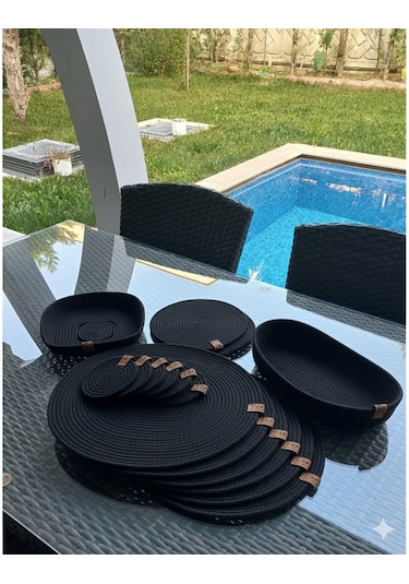 Supla Takımı, 6 Kişilik, Amerikan Servis Siyah