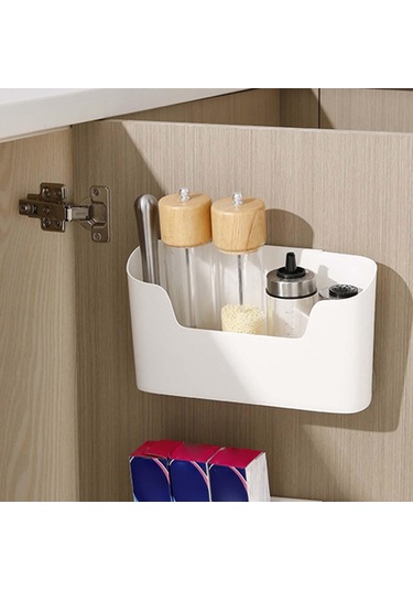 Suntek Duvara Monte Organizatör Kutusu Depolama Banyo Rafı Beyaz