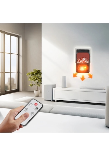 Jialan Jl 3d Alevli Elektrikli Şömine Isıtıcı Ev Fan Isıtıcı 900W