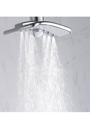Denver Yağmurlama Duş Set Ve Elmas Banyo Bataryası Set 2li Set Krom