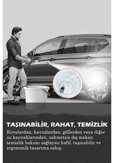 Thomax Şarjlı Ve Yüksek Basınçlı Oto Yıkama Ve Sulama Tabancası