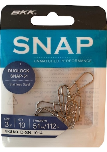 Bkk Duolock Snap-51 Klips No:3 10'lu Paket