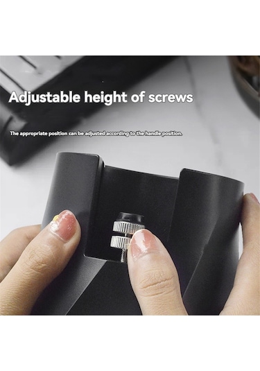 Xurunkeji 51/53/58mm Saplı Kahve Tamper Tutucu, Kaymaz Tabanlı, Kafe, Restoran Ve Dükkanlar İçin Yüksekliği Ayarlanabilir Düzenleyici Siyah