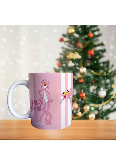 Pembe Panter Porselen Kupa 021 Beyaz