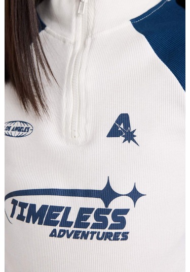 Defacto Kız Çocuk Fitted Balıkçı Yaka Slogan Baskılı Fitilli Kaşkorse Uzun Kollu Tişört E9654a825auer138 Ekru Defacto Kız Çocuk Fitted Balıkçı Yaka Slogan Baskılı Fitilli Kaşkorse Uzun Kollu Tişört E9654a825auer138 Ekru