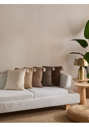 Dune Koleksiyonu 5'li Kırlent Kılıf Seti Bej