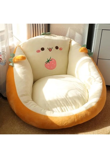 Sevimli Yastık Karikatür Yumuşak Ve Rahat Kalın Yurt Ofis Yatak Sarı