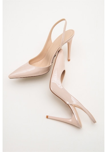 Twine Bej Rugan Kadın Topuklu Ayakkabı Bej Rugan